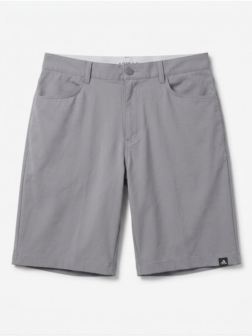 Adidas Gray Knee Length Flat Front Shorts